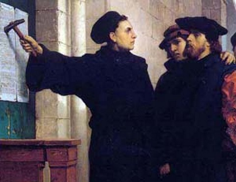 Luther nyilvánosságra hozza tételeit Wittenbergben