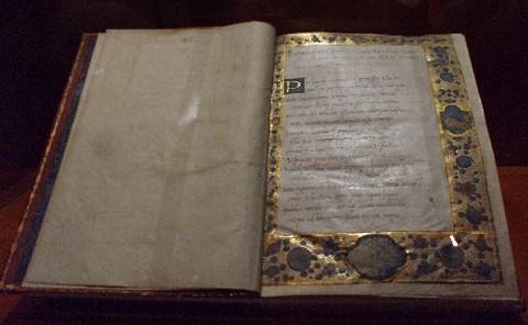 A bizonyíthatóan Janus Pannonius tulajdonát képező kódexek egyike (fotó:papiruszportal.hu)
