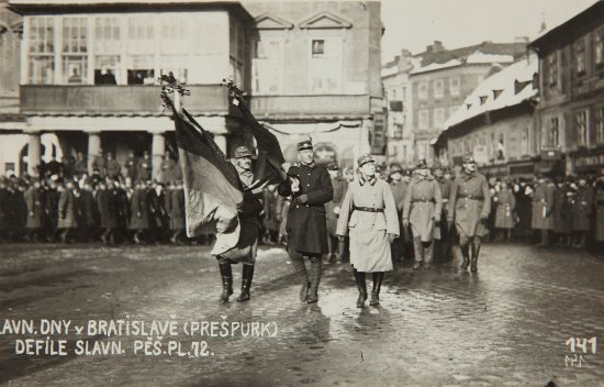 a cseh-szlovák légió felvonulása Pozsonyban, 1919. február 5.