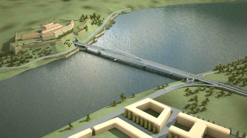 az új Ferenc József híd látványterve