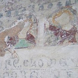 Szent Bertalant ábrázoló freskó